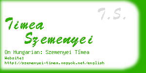 timea szemenyei business card